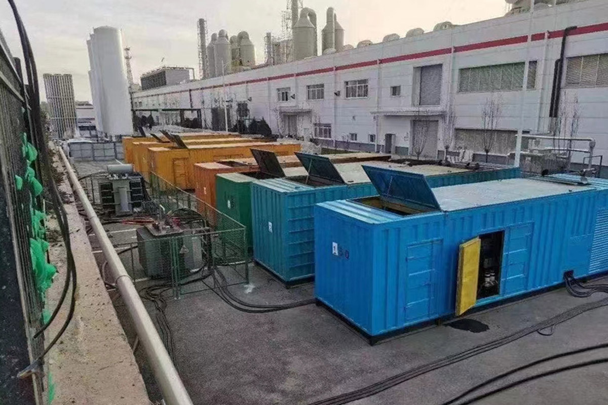 科尔沁左翼中发电机租赁施工现场