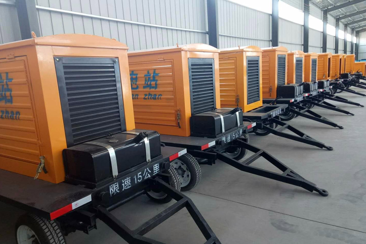 科尔沁左翼中发电机租赁施工现场